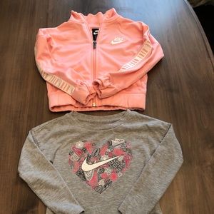 3T Nike zip up jacket and long sleeve T